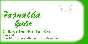 hajnalka guhr business card